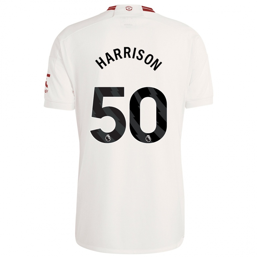 Herren Elyh Harrison #50 Weiß Ausweichtrikot Trikot 2023/24 T-Shirt Belgien