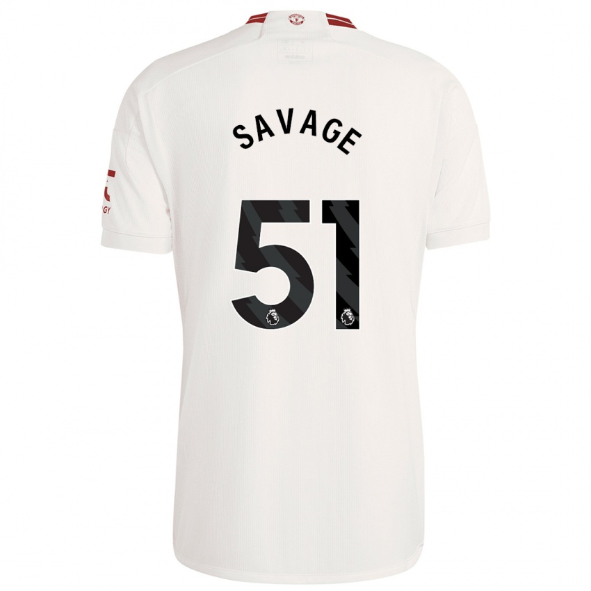 Herren Charlie Savage #51 Weiß Ausweichtrikot Trikot 2023/24 T-Shirt Belgien