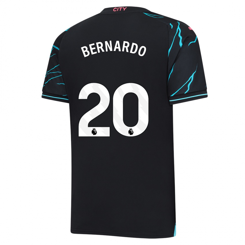 Homme Maillot Bernardo Silva #20 Bleu Foncé Troisieme 2023/24 T-Shirt Belgique