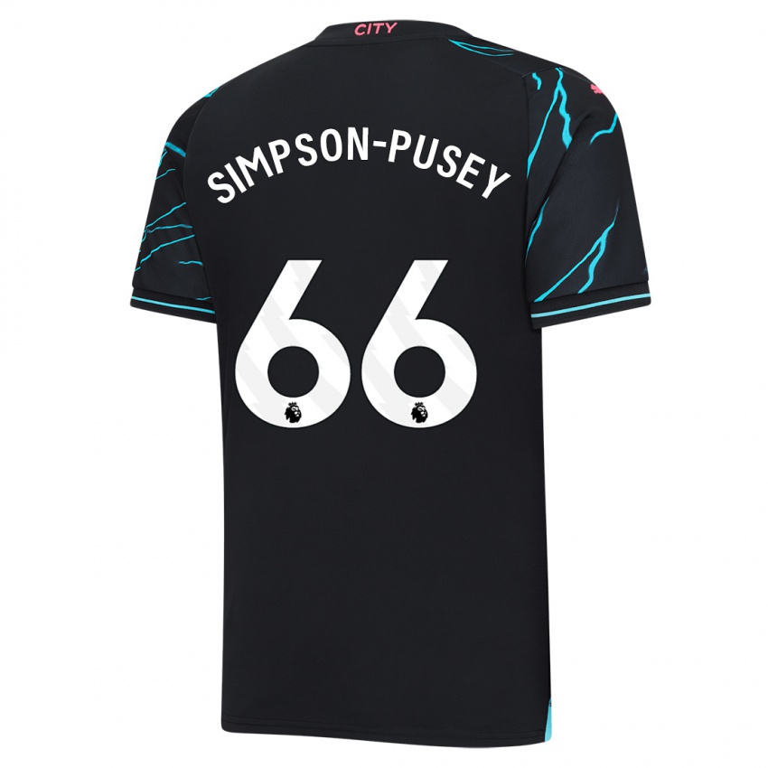 Herren Jahmai Simpson-Pusey #66 Dunkelblau Ausweichtrikot Trikot 2023/24 T-Shirt Belgien