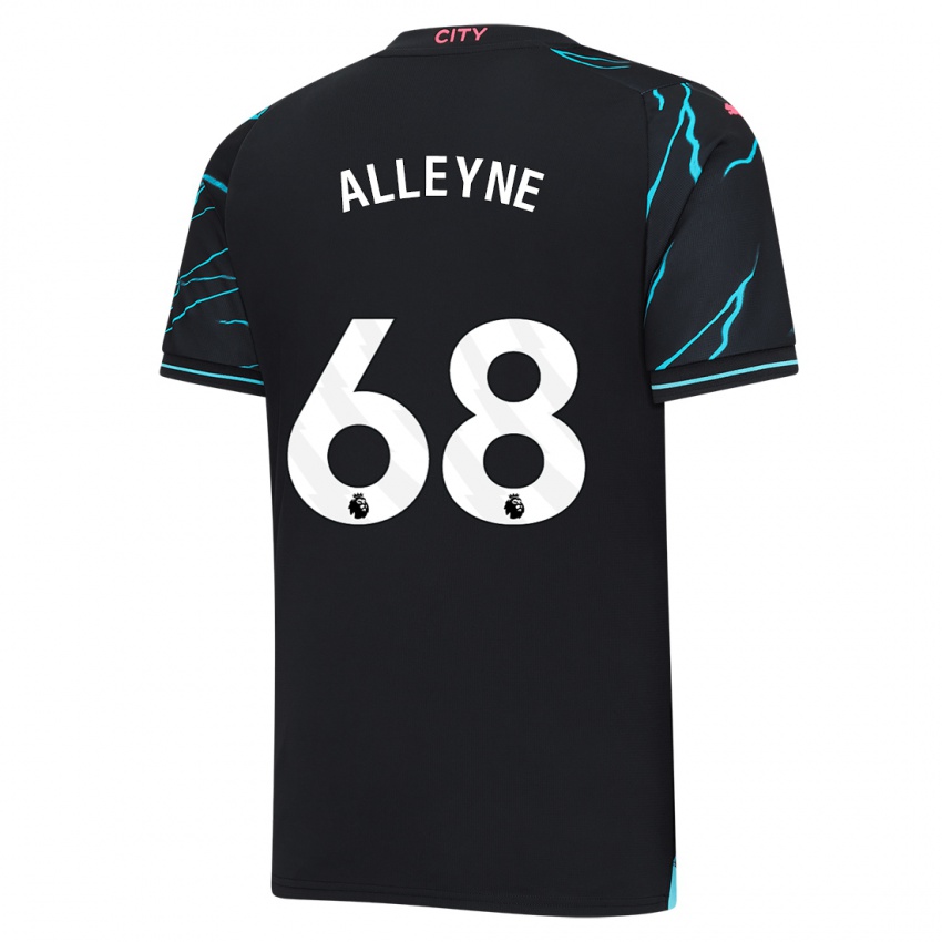 Herren Max Alleyne #68 Dunkelblau Ausweichtrikot Trikot 2023/24 T-Shirt Belgien