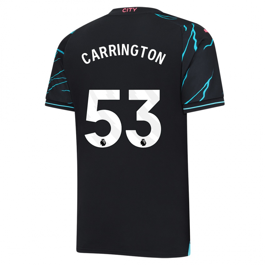 Heren Ezra Carrington #53 Donkerblauw Thuisshirt Derde Tenue 2023/24 T-Shirt België