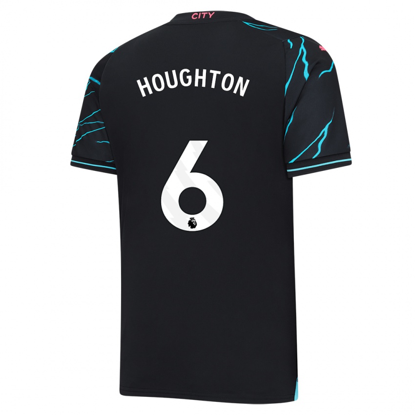 Herren Steph Houghton #6 Dunkelblau Ausweichtrikot Trikot 2023/24 T-Shirt Belgien