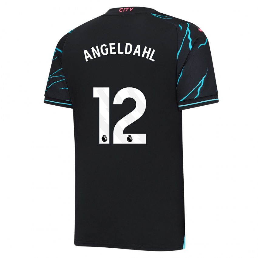 Herren Filippa Angeldahl #12 Dunkelblau Ausweichtrikot Trikot 2023/24 T-Shirt Belgien