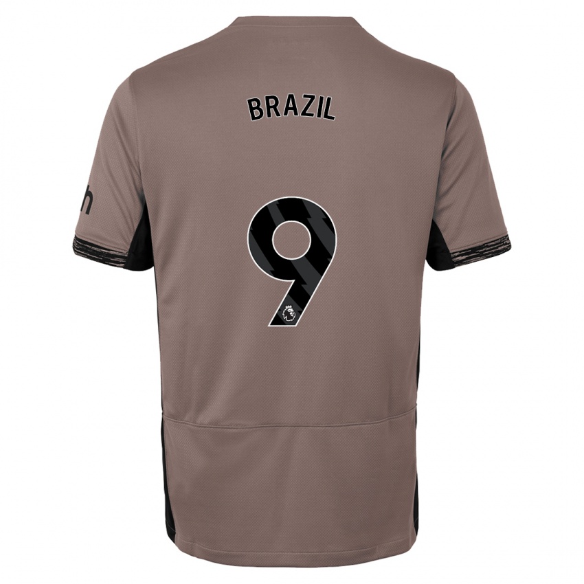 Herren Ellie Brazil #9 Dunkelbeige Ausweichtrikot Trikot 2023/24 T-Shirt Belgien