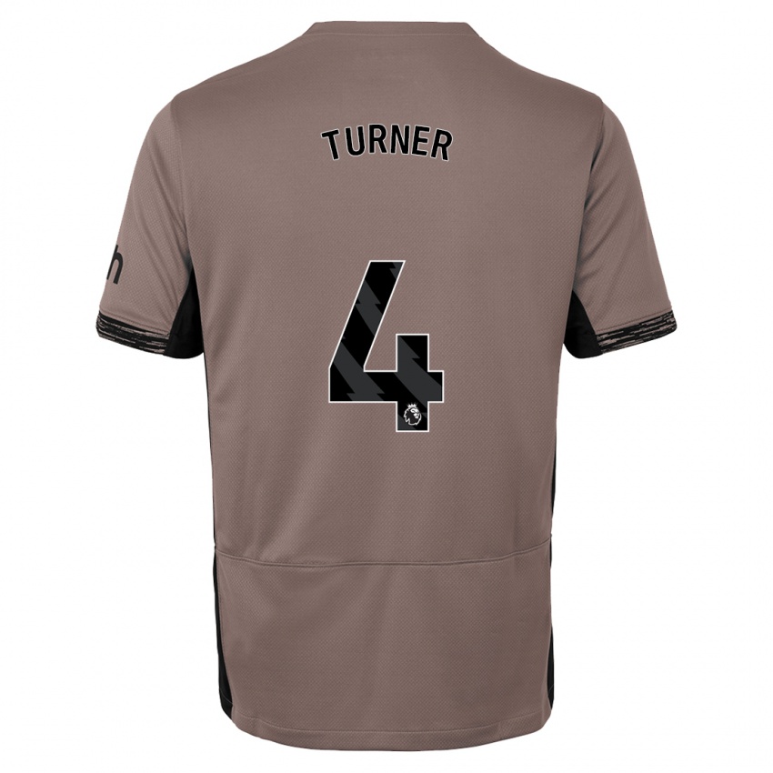 Herren Amy Turner #4 Dunkelbeige Ausweichtrikot Trikot 2023/24 T-Shirt Belgien