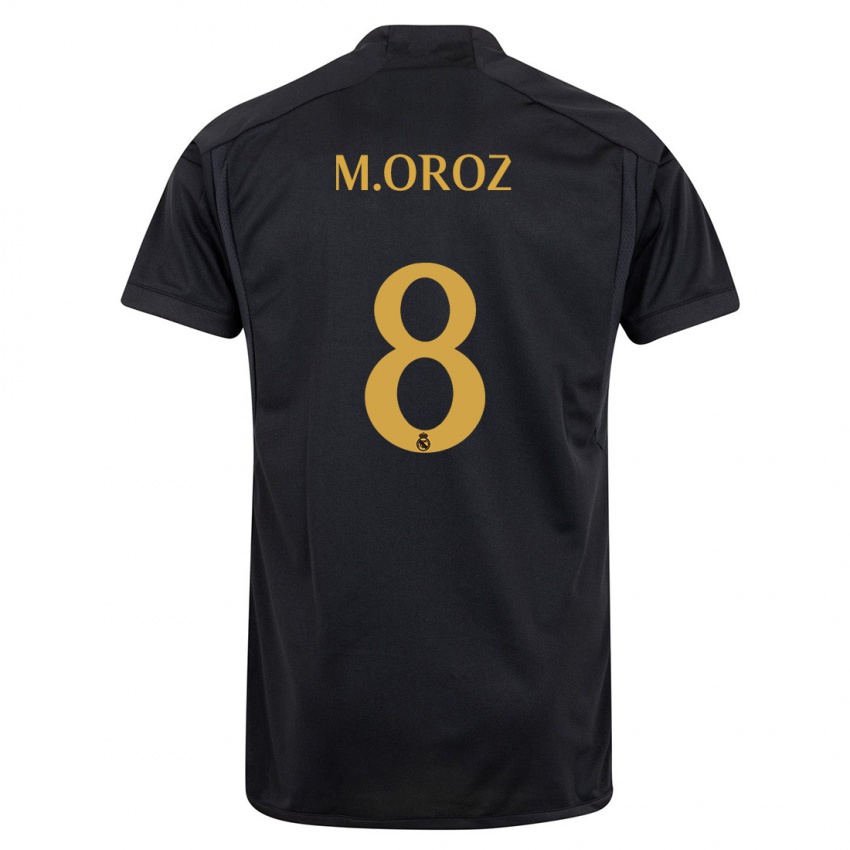 Homme Maillot Maite Oroz #8 Noir Troisieme 2023/24 T-Shirt Belgique