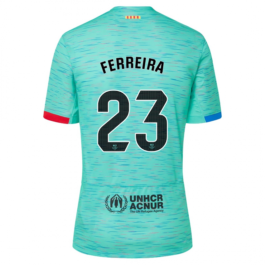 Herren Geyse Ferreira #23 Helles Aqua Ausweichtrikot Trikot 2023/24 T-Shirt Belgien