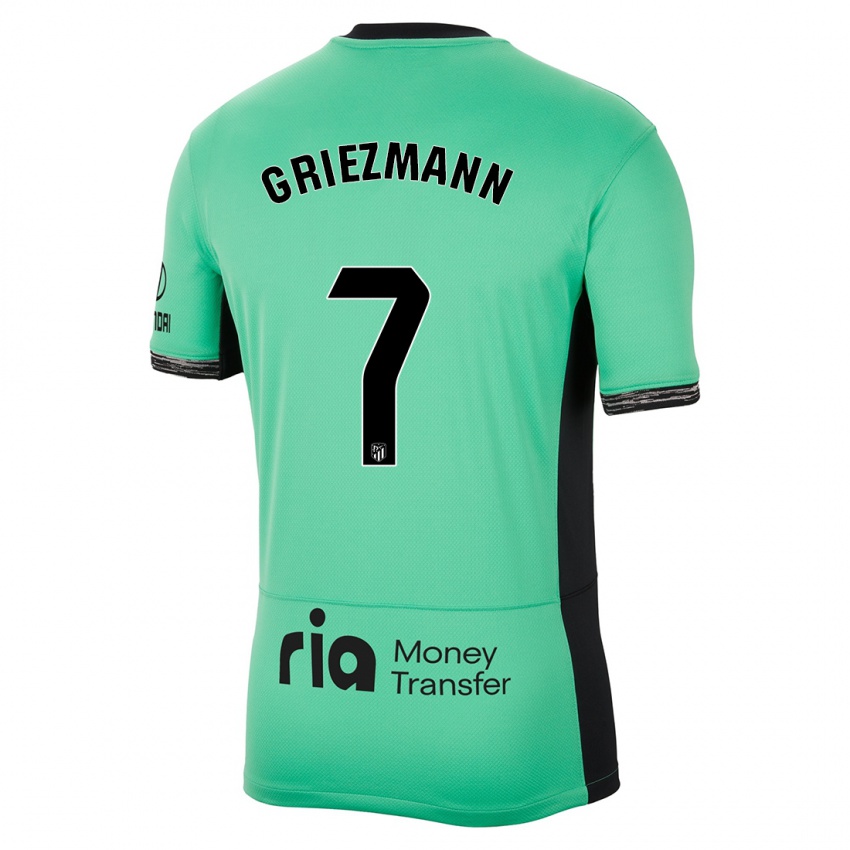 Heren Antoine Griezmann #7 Lente Groen Thuisshirt Derde Tenue 2023/24 T-Shirt België
