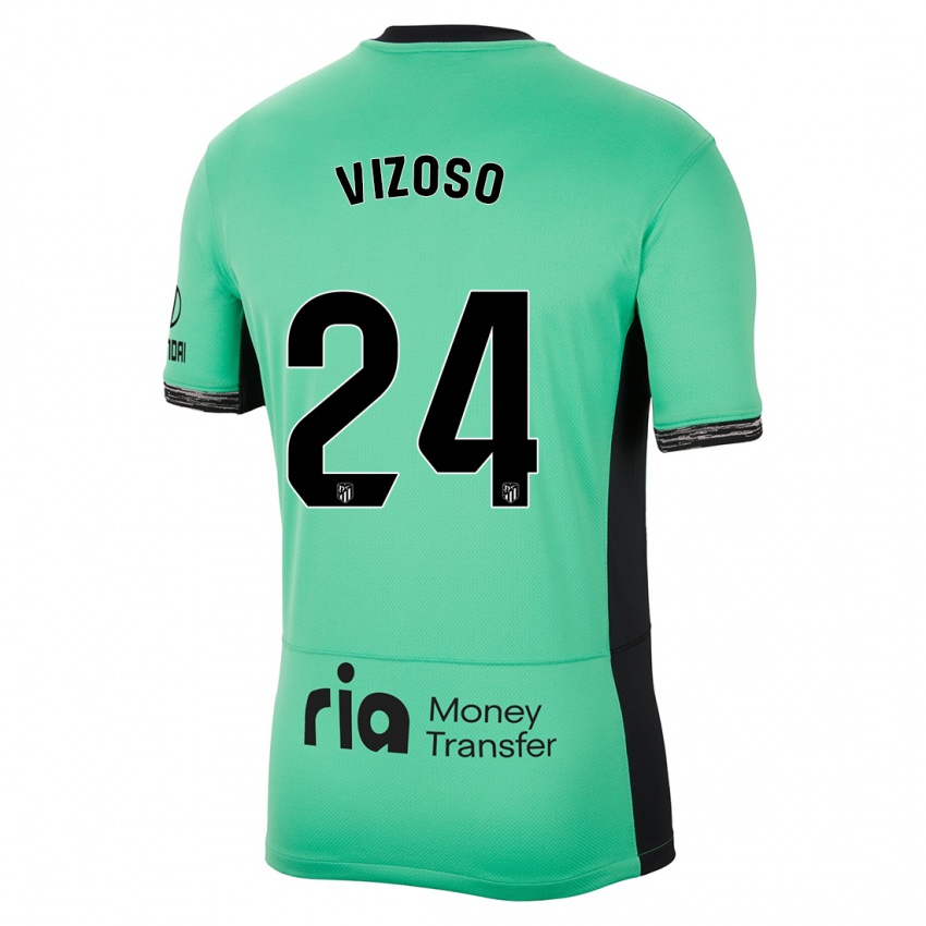 Herren Paula Vizoso #24 Frühlingsgrün Ausweichtrikot Trikot 2023/24 T-Shirt Belgien