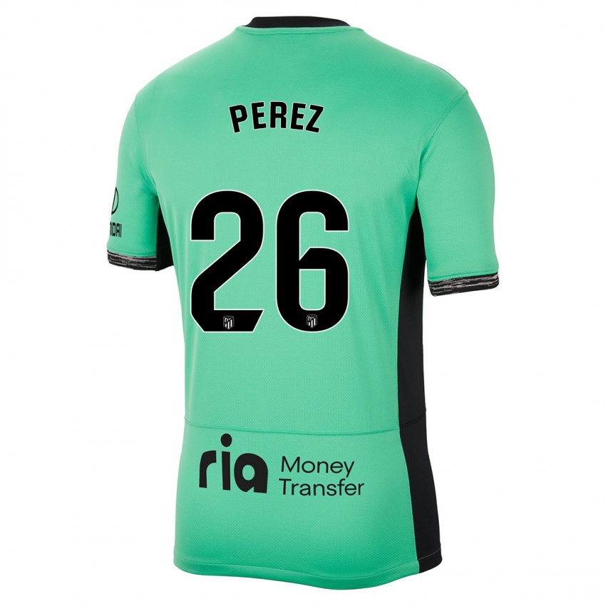 Herren Xenia Perez #26 Frühlingsgrün Ausweichtrikot Trikot 2023/24 T-Shirt Belgien