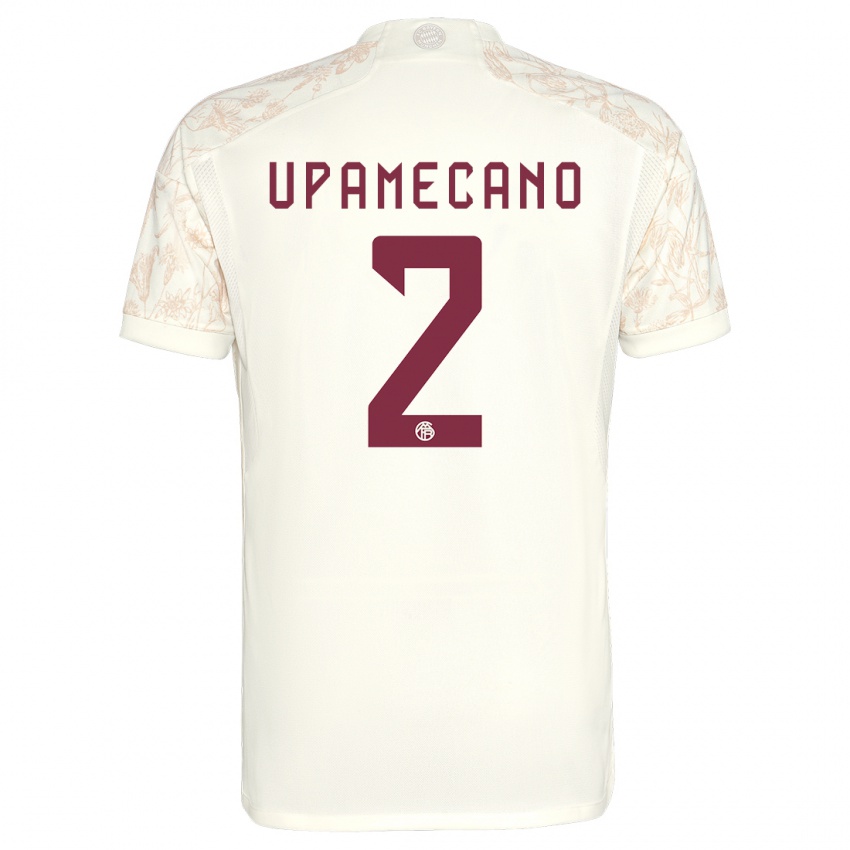 Herren Dayot Upamecano #2 Cremefarben Ausweichtrikot Trikot 2023/24 T-Shirt Belgien