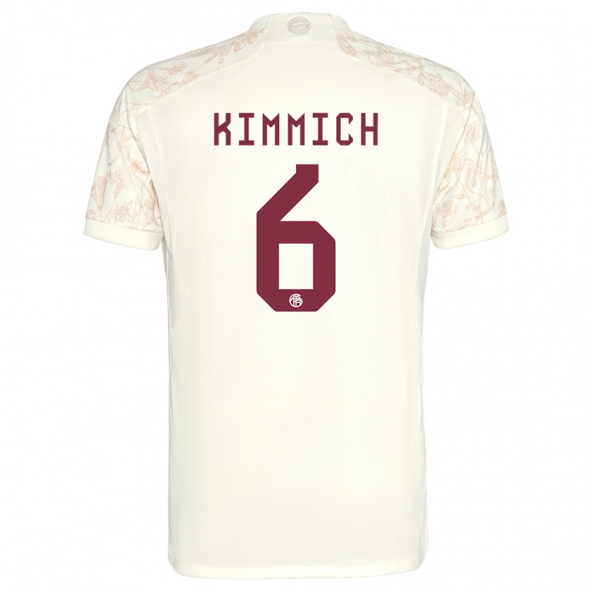 Herren Joshua Kimmich #6 Cremefarben Ausweichtrikot Trikot 2023/24 T-Shirt Belgien