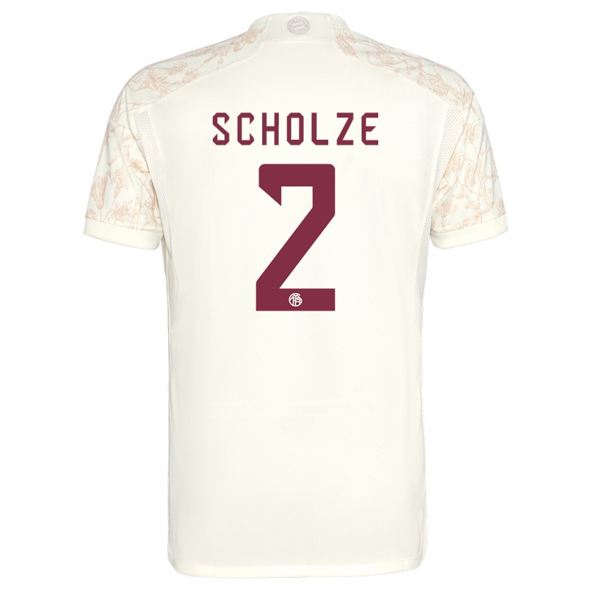 Herren Max Scholze #2 Cremefarben Ausweichtrikot Trikot 2023/24 T-Shirt Belgien