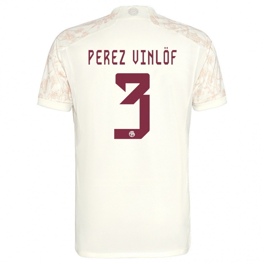 Herren Matteo Perez Vinlöf #3 Cremefarben Ausweichtrikot Trikot 2023/24 T-Shirt Belgien