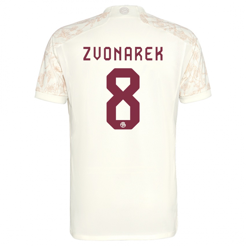 Heren Lovro Zvonarek #8 Gebroken Wit Thuisshirt Derde Tenue 2023/24 T-Shirt België