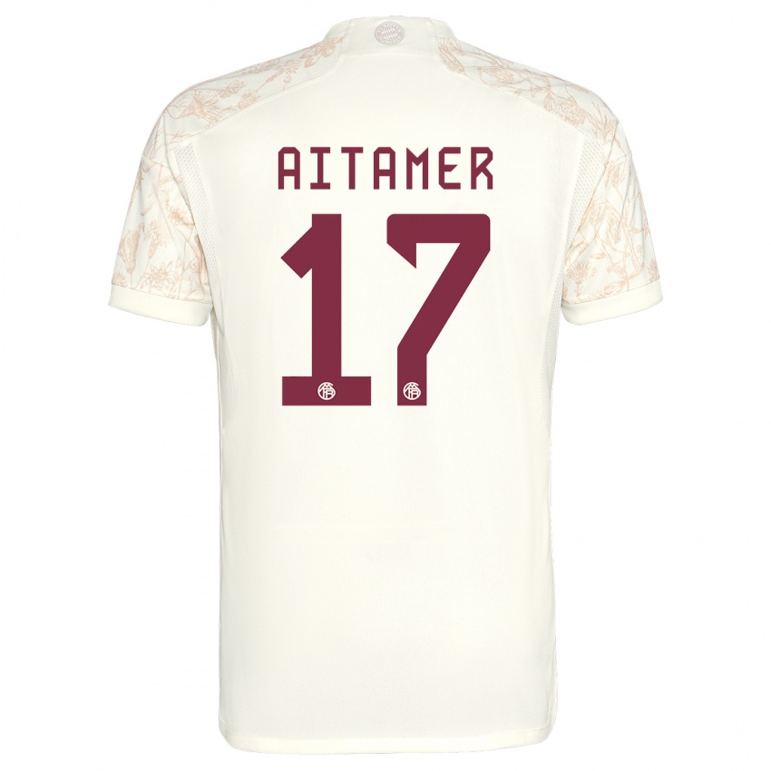 Herren Younes Aitamer #17 Cremefarben Ausweichtrikot Trikot 2023/24 T-Shirt Belgien
