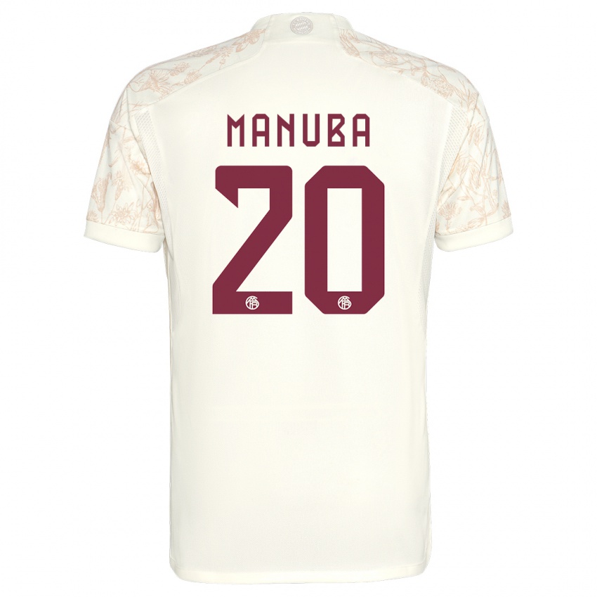 Herren Vincent Manuba #20 Cremefarben Ausweichtrikot Trikot 2023/24 T-Shirt Belgien