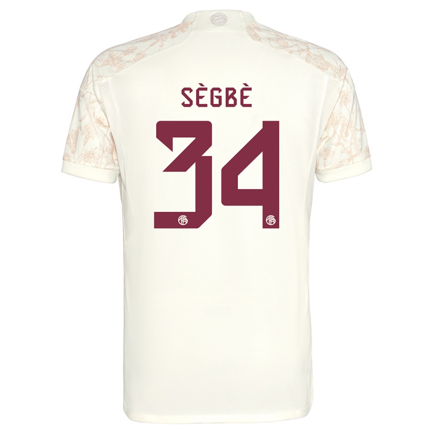 Herren Désiré Sègbè #34 Cremefarben Ausweichtrikot Trikot 2023/24 T-Shirt Belgien
