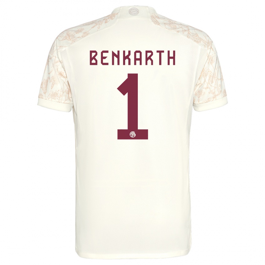 Herren Laura Benkarth #1 Cremefarben Ausweichtrikot Trikot 2023/24 T-Shirt Belgien