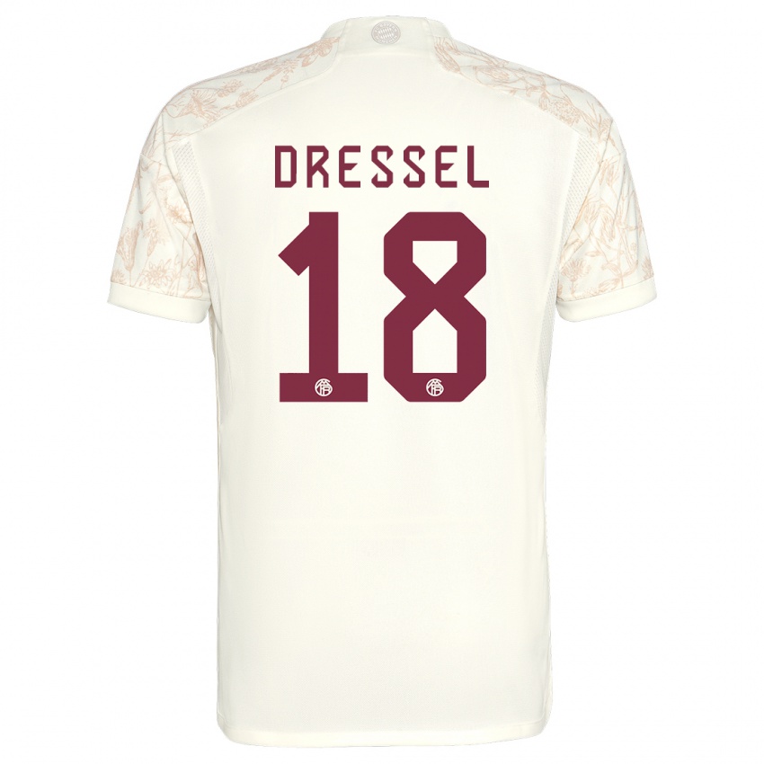 Herren Timon Dressel #18 Cremefarben Ausweichtrikot Trikot 2023/24 T-Shirt Belgien