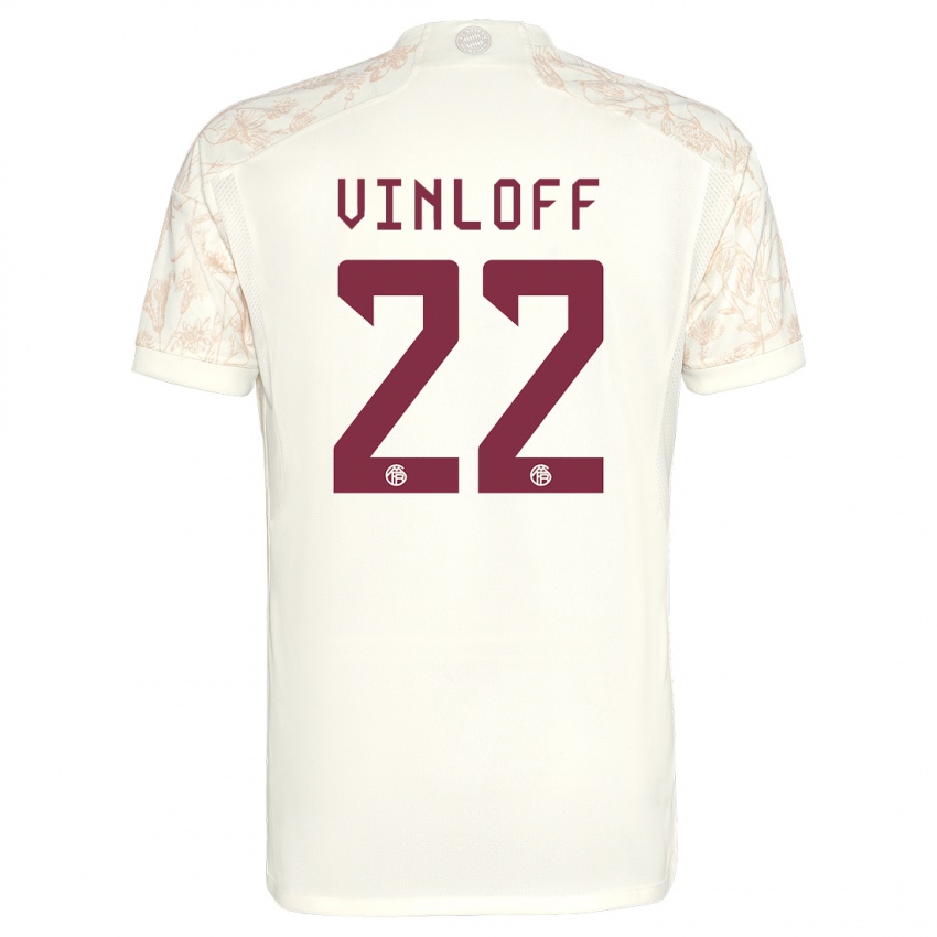Herren Matteo Vinloff #22 Cremefarben Ausweichtrikot Trikot 2023/24 T-Shirt Belgien