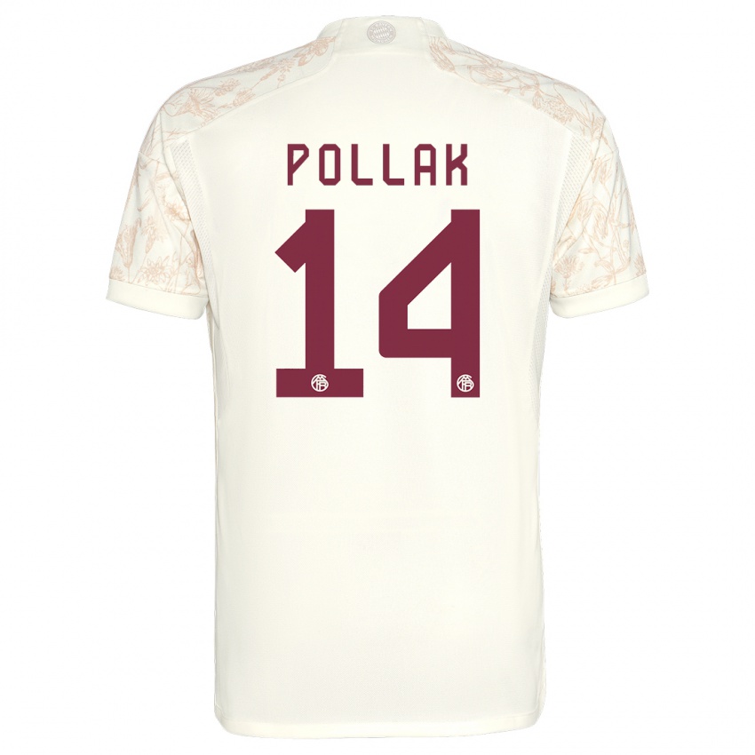 Herren Florian Pollak #14 Cremefarben Ausweichtrikot Trikot 2023/24 T-Shirt Belgien