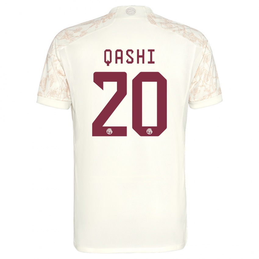 Herren Yousef Qashi #20 Cremefarben Ausweichtrikot Trikot 2023/24 T-Shirt Belgien