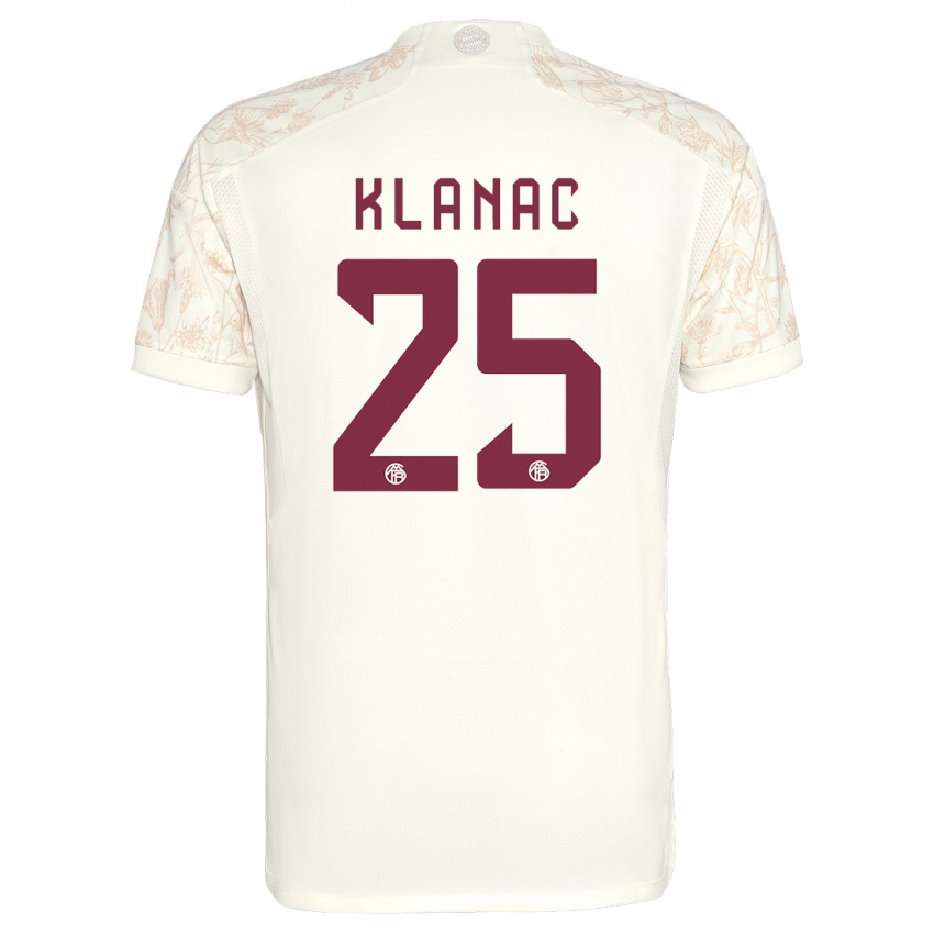 Herren Luka Klanac #25 Cremefarben Ausweichtrikot Trikot 2023/24 T-Shirt Belgien