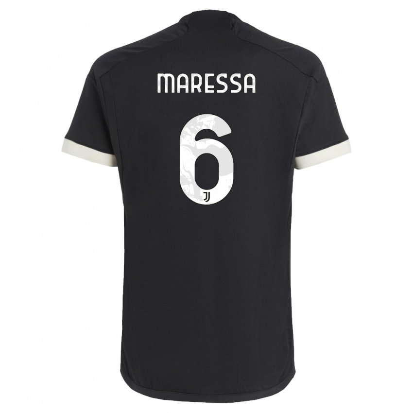 Herren Tommaso Maressa #6 Schwarz Ausweichtrikot Trikot 2023/24 T-Shirt Belgien