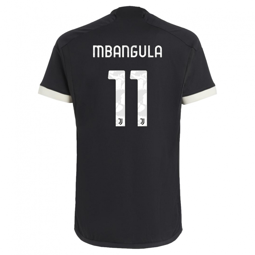 Herren Samuel Mbangula #11 Schwarz Ausweichtrikot Trikot 2023/24 T-Shirt Belgien