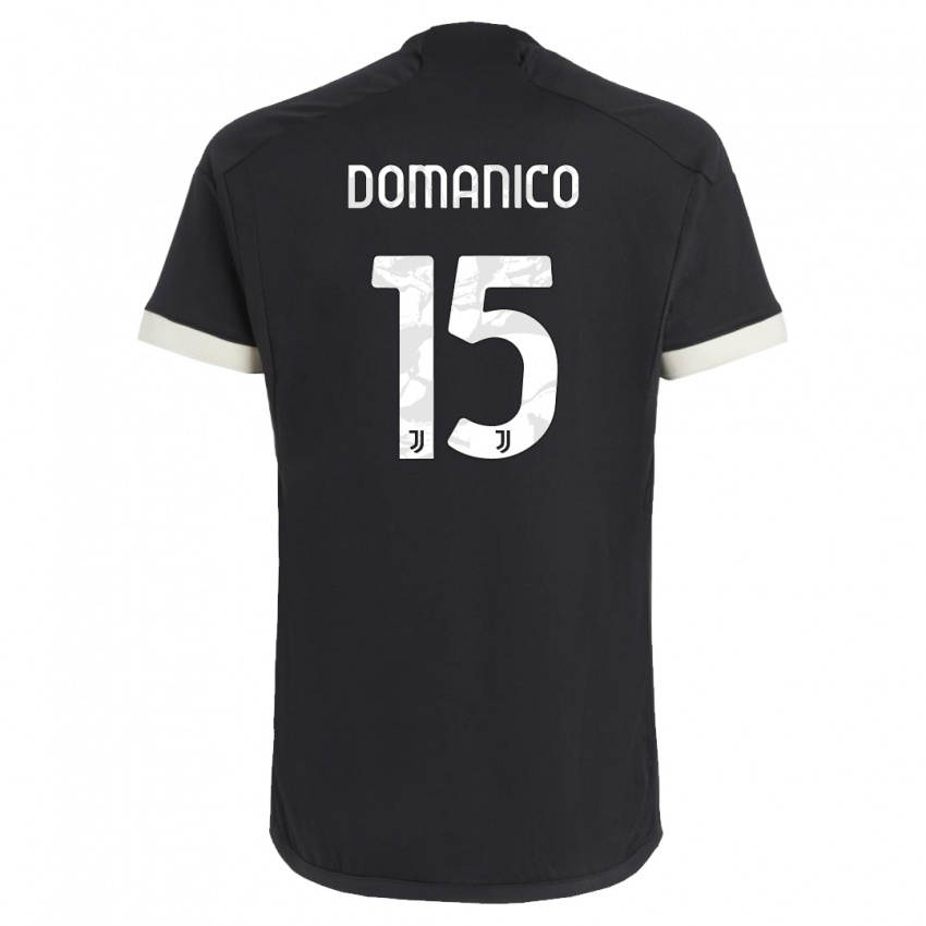 Herren Saverio Domanico #15 Schwarz Ausweichtrikot Trikot 2023/24 T-Shirt Belgien