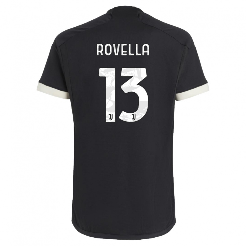 Herren Nicolo Rovella #13 Schwarz Ausweichtrikot Trikot 2023/24 T-Shirt Belgien