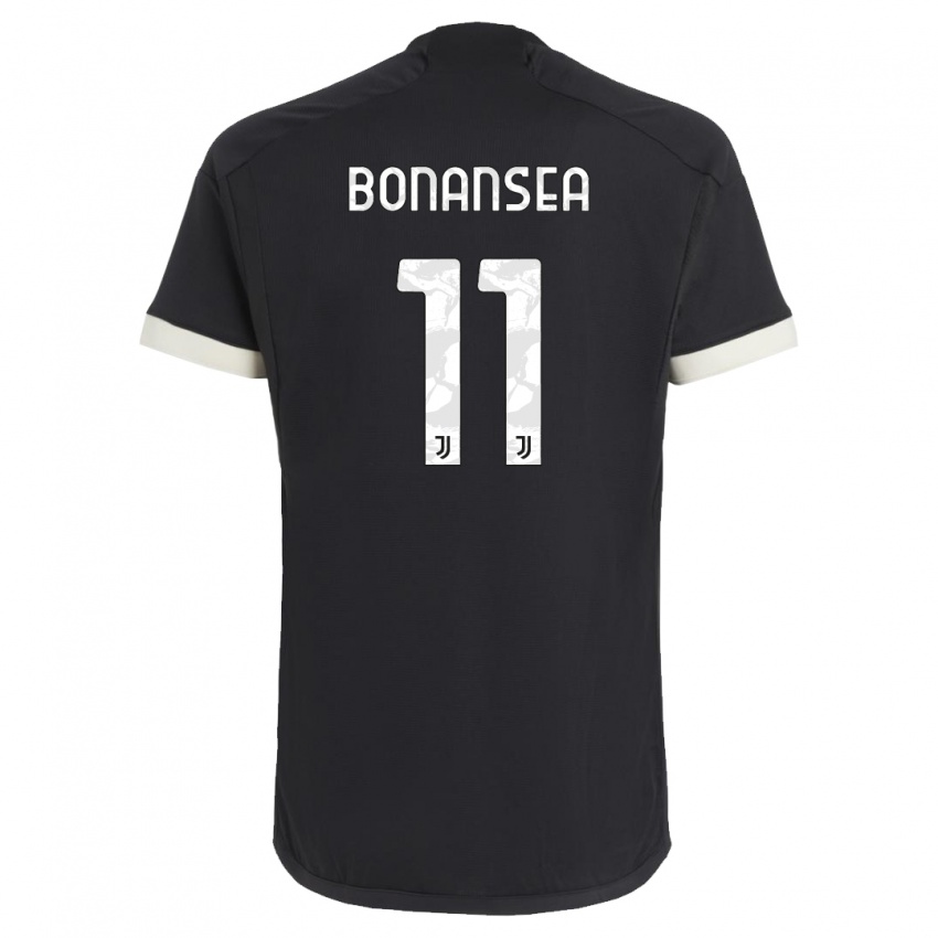 Herren Barbara Bonansea #11 Schwarz Ausweichtrikot Trikot 2023/24 T-Shirt Belgien