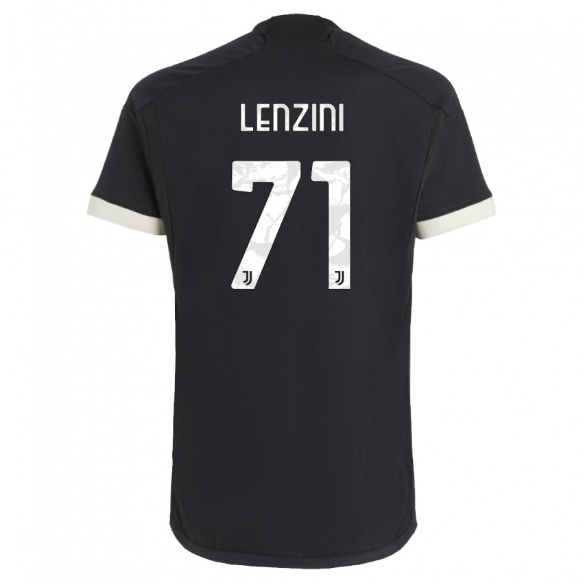 Herren Martina Lenzini #71 Schwarz Ausweichtrikot Trikot 2023/24 T-Shirt Belgien