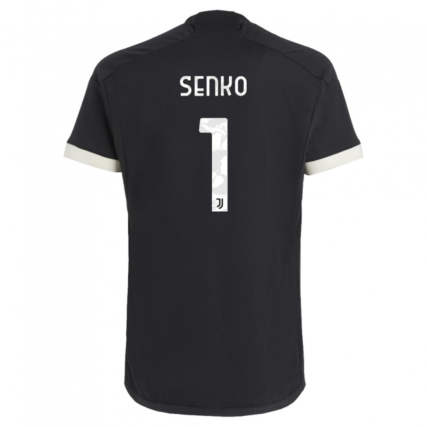 Herren Zsombor Senko #1 Schwarz Ausweichtrikot Trikot 2023/24 T-Shirt Belgien