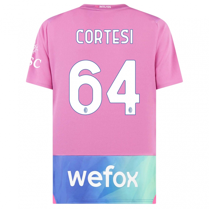 Herren Selena Cortesi #64 Pink Lila Ausweichtrikot Trikot 2023/24 T-Shirt Belgien