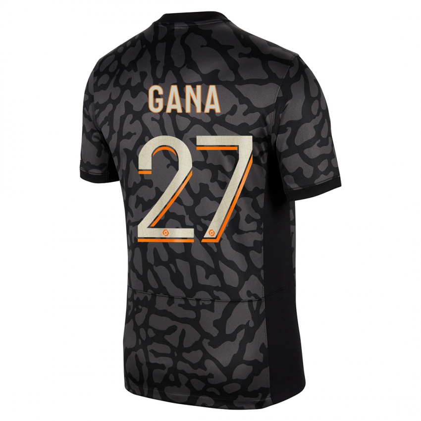 Herren Idrissa Gana Gueye #27 Schwarz Ausweichtrikot Trikot 2023/24 T-Shirt Belgien