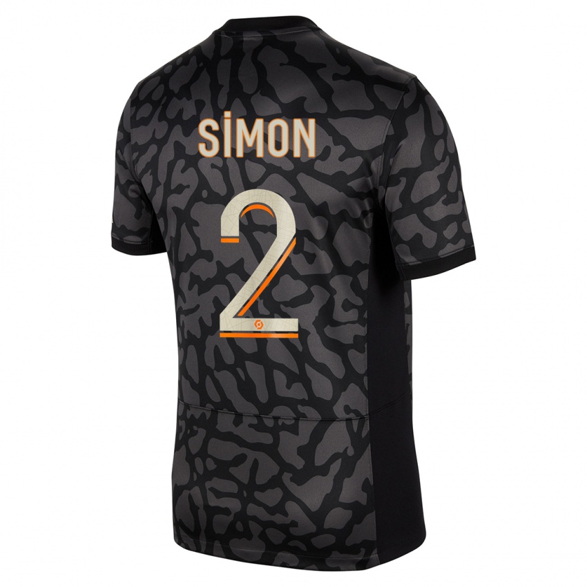 Herren Benedicte Simon #2 Schwarz Ausweichtrikot Trikot 2023/24 T-Shirt Belgien