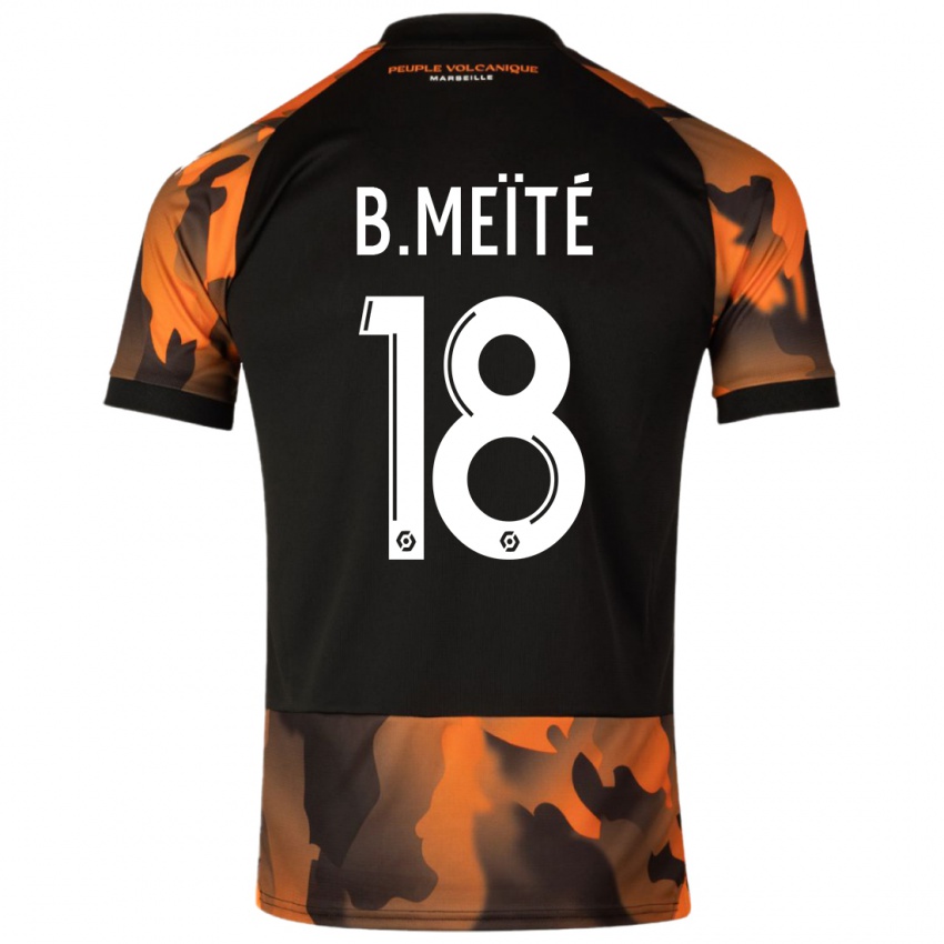 Herren Bamo Meïté #18 Schwarzorange Ausweichtrikot Trikot 2023/24 T-Shirt Belgien