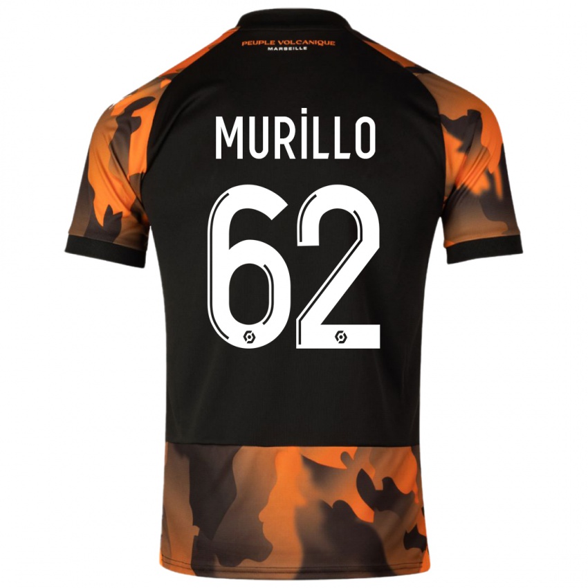 Homme Maillot Amir Murillo #62 Noir Orange Troisieme 2023/24 T-Shirt Belgique