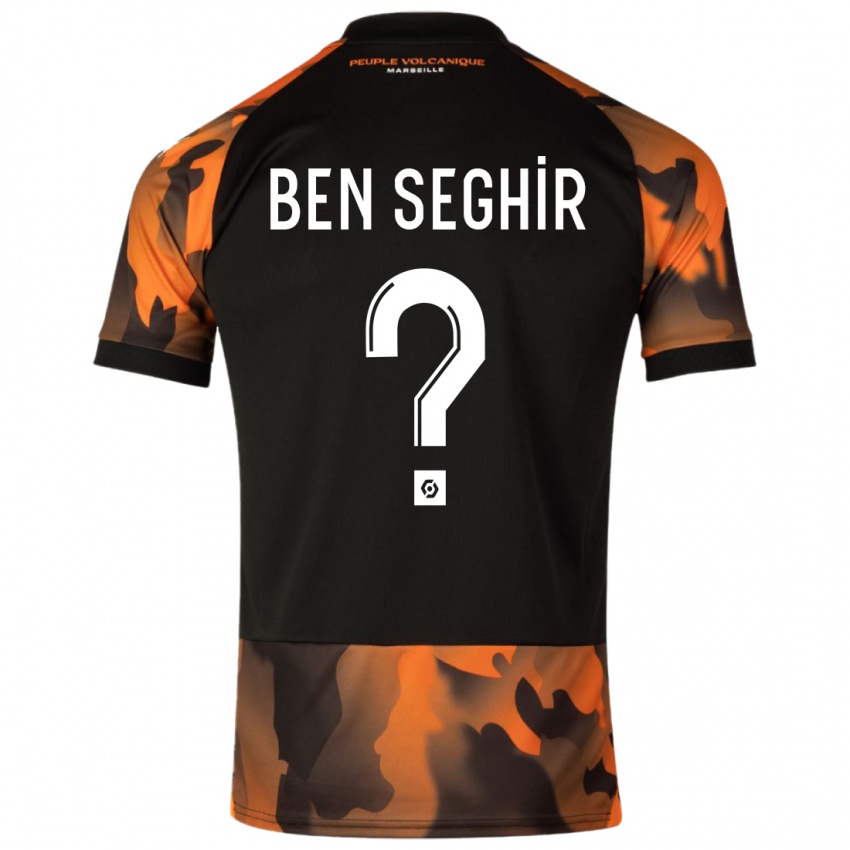 Herren Salim Ben Seghir #0 Schwarzorange Ausweichtrikot Trikot 2023/24 T-Shirt Belgien