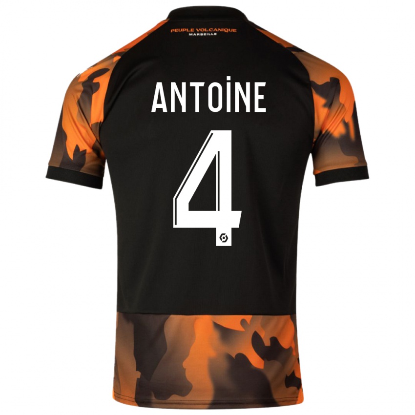 Heren Maud Antoine #4 Zwart Oranje Thuisshirt Derde Tenue 2023/24 T-Shirt België