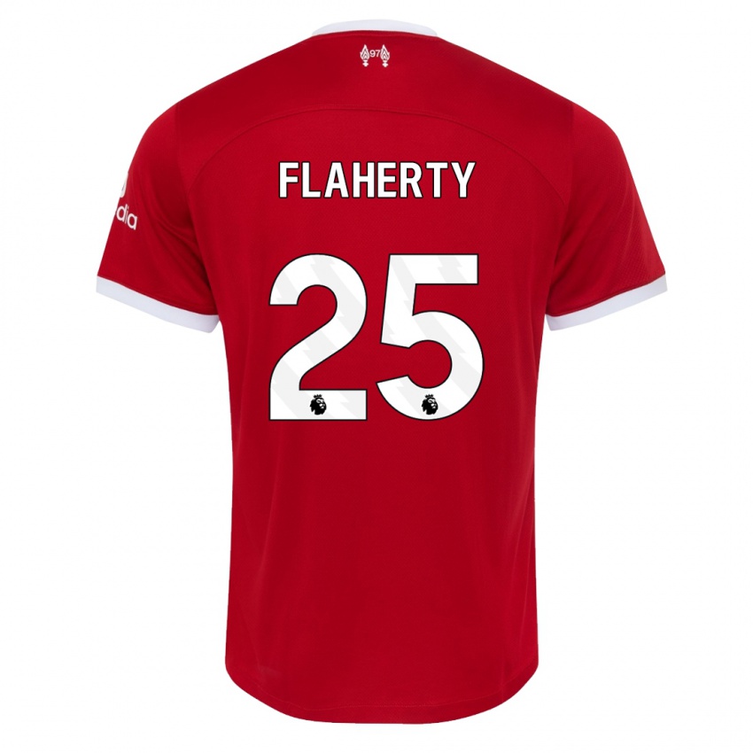 Femme Maillot Gilly Flaherty #25 Rouge Tenues Domicile 2023/24 T-Shirt Belgique
