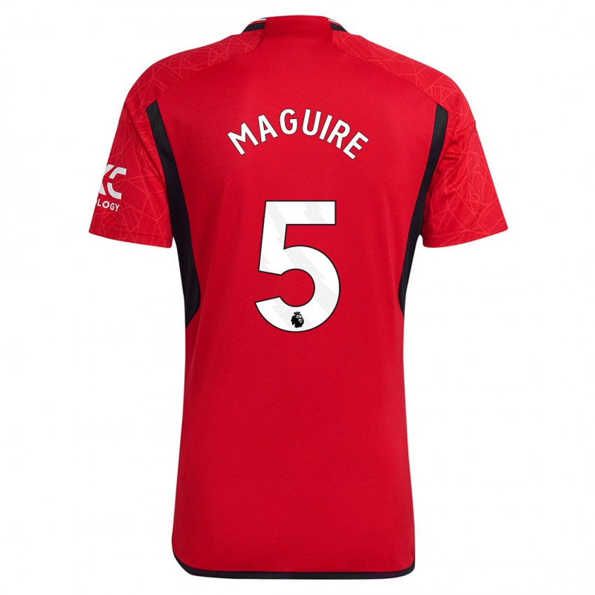 Dames Harry Maguire #5 Rood Thuisshirt Thuistenue 2023/24 T-Shirt België