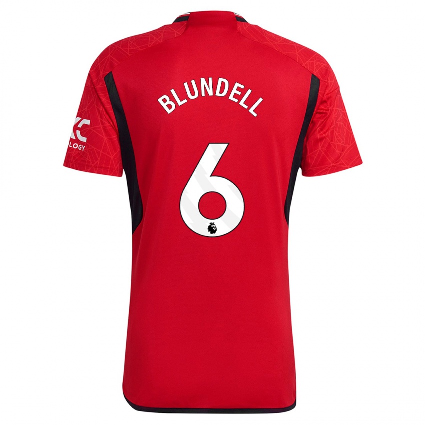 Dames Hannah Blundell #6 Rood Thuisshirt Thuistenue 2023/24 T-Shirt België