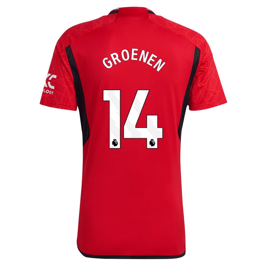 Dames Jackie Groenen #14 Rood Thuisshirt Thuistenue 2023/24 T-Shirt België