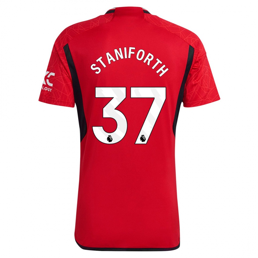 Dames Lucy Staniforth #37 Rood Thuisshirt Thuistenue 2023/24 T-Shirt België