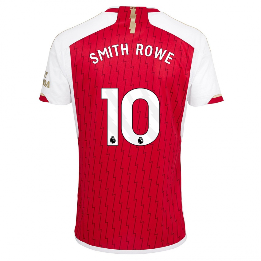 Dames Emile Smith Rowe #10 Rood Thuisshirt Thuistenue 2023/24 T-Shirt België