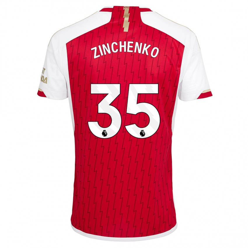 Dames Oleksandr Zinchenko #35 Rood Thuisshirt Thuistenue 2023/24 T-Shirt België